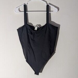 H&M Black Tank Cami Bodysuit Women's Size XL